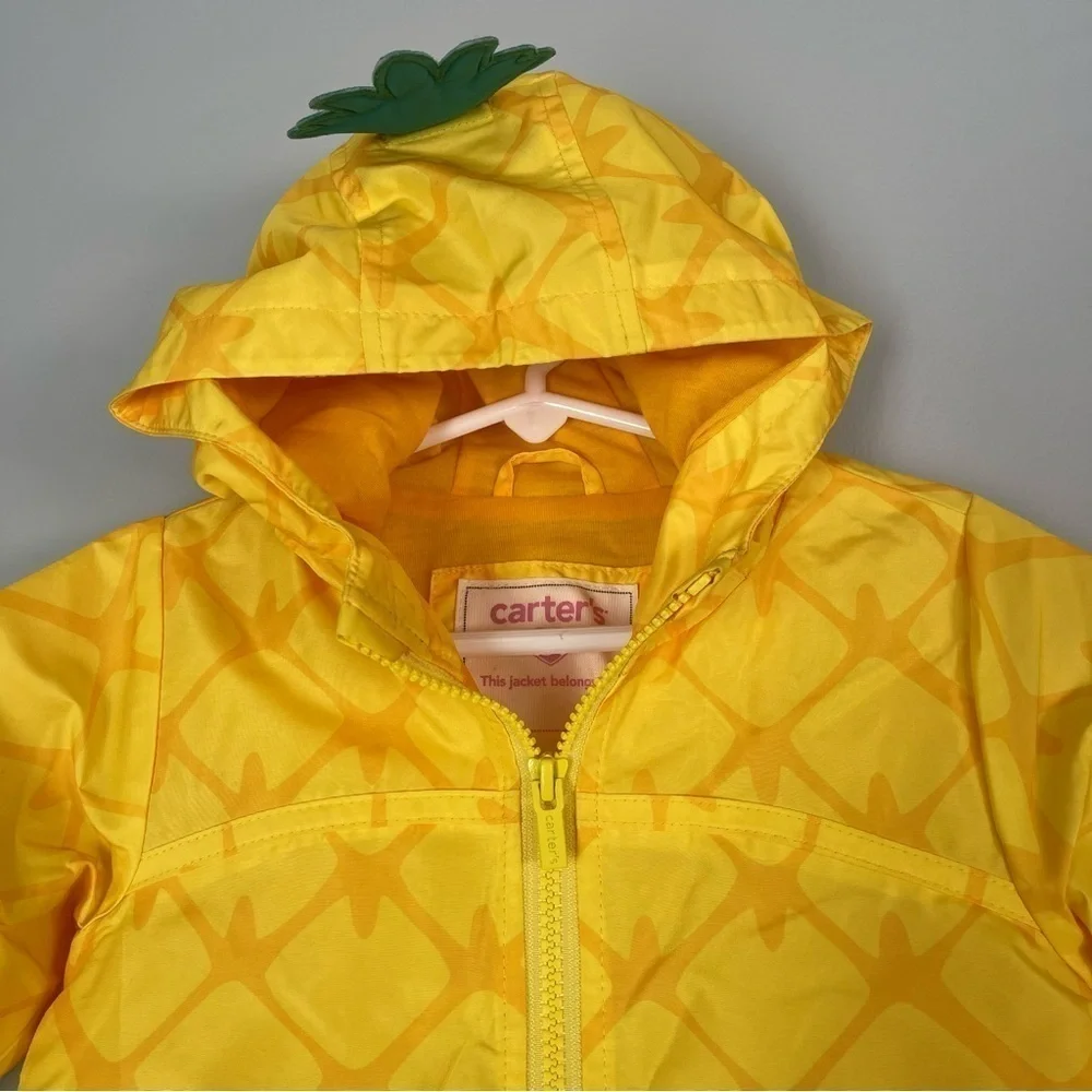 Carter’s Unisex Pineapple Rain Coat Jacket 24Months Outdoor Fall Waterproof